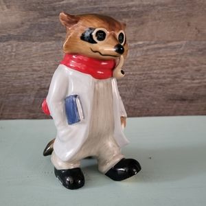 Vintage 1980's The Ringtale Raccoon's Statue The Professor